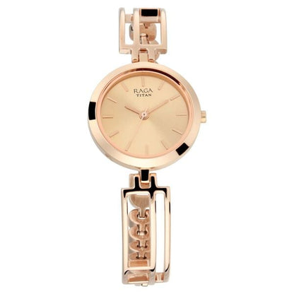 Titan Raga Viva Rose Gold Metal Analog Strap Watch for Women NT2622WM01 - Shop Authentic TITWOMWAT(s) from Maybrands - for as low as ₦153000! 