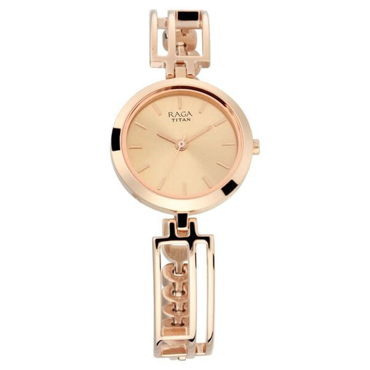 Titan Raga Viva Rose Gold Metal Analog Strap Watch for Women NT2622WM01 - Shop Authentic TITWOMWAT(s) from Maybrands - for as low as ₦153000! 