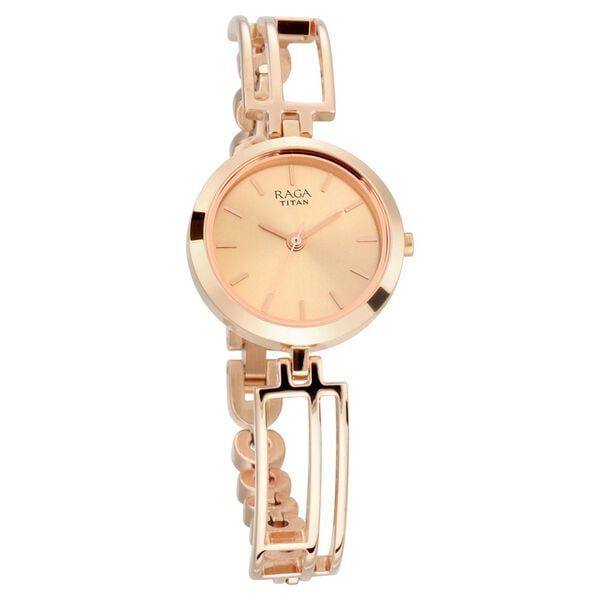 Titan Raga Viva Rose Gold Metal Analog Strap Watch for Women NT2622WM01 - Shop Authentic TITWOMWAT(s) from Maybrands - for as low as ₦153000! 