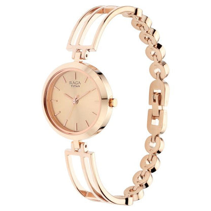 Titan Raga Viva Rose Gold Metal Analog Strap Watch for Women NT2622WM01 - Shop Authentic TITWOMWAT(s) from Maybrands - for as low as ₦153000! 