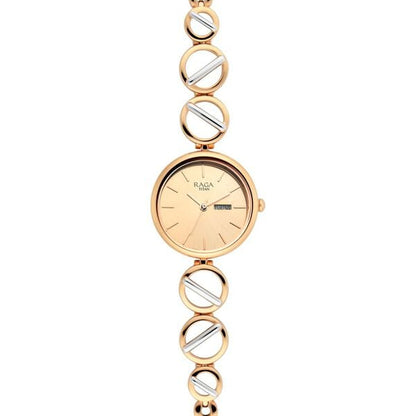 Titan Raga Viva Quartz Analog with Day and Date Rose Gold Dial Two Toned Metal Strap Watch For Women NT2644KM02 - Shop Authentic TITWOMWAT(s) from Maybrands - for as low as ₦195500! 