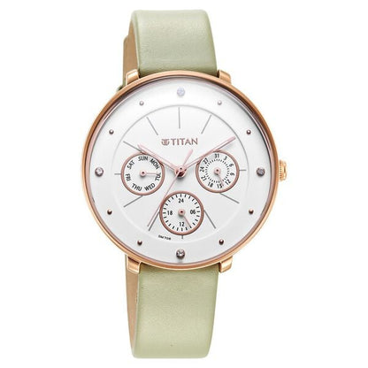 Titan Neo Quartz Multifunction White Dial Leather Strap Watch for Women NU2651WL09 - Shop Authentic TITWOMWAT(s) from Maybrands - for as low as ₦184500! 