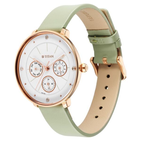 Titan Neo Quartz Multifunction White Dial Leather Strap Watch for Women NU2651WL09 - Shop Authentic TITWOMWAT(s) from Maybrands - for as low as ₦184500! 