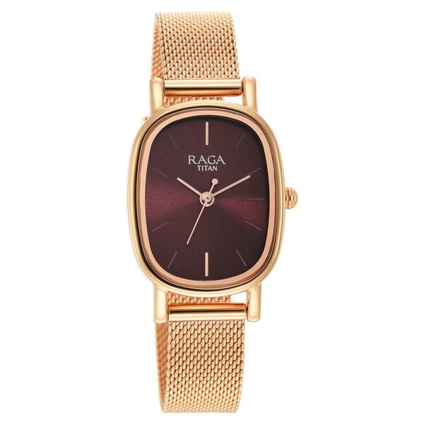 Titan Raga Viva Brown Dial Analog Stainless Steel Strap Watch for Women NU2665WM01 - Shop Authentic TITWOMWAT(s) from Maybrands - for as low as ₦163500! 