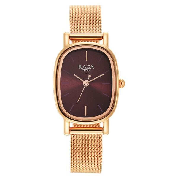Titan Raga Viva Brown Dial Analog Stainless Steel Strap Watch for Women NU2665WM01 - Shop Authentic TITWOMWAT(s) from Maybrands - for as low as ₦163500! 