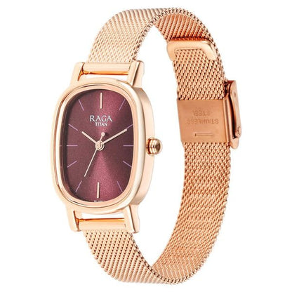 Titan Raga Viva Brown Dial Analog Stainless Steel Strap Watch for Women NU2665WM01 - Shop Authentic TITWOMWAT(s) from Maybrands - for as low as ₦163500! 