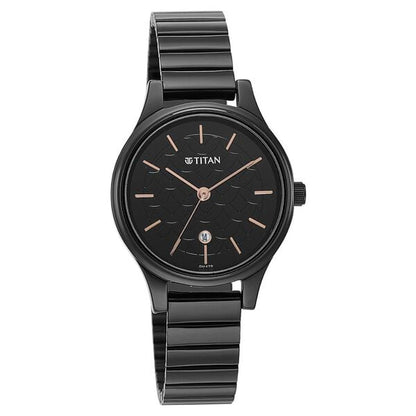 Titan Karishma Quartz Analog Black Round Dial Black Stainless Steel Strap Watch For Women NT2679NM01 - Shop Authentic TITWOMWAT(s) from Maybrands - for as low as ₦111000! 