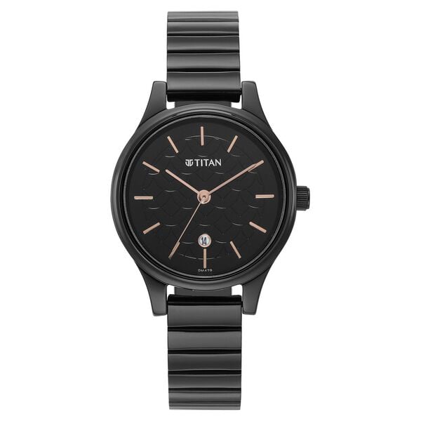 Titan Karishma Quartz Analog Black Round Dial Black Stainless Steel Strap Watch For Women NT2679NM01 - Shop Authentic TITWOMWAT(s) from Maybrands - for as low as ₦111000! 