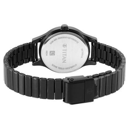 Titan Karishma Quartz Analog Black Round Dial Black Stainless Steel Strap Watch For Women NT2679NM01 - Shop Authentic TITWOMWAT(s) from Maybrands - for as low as ₦111000! 