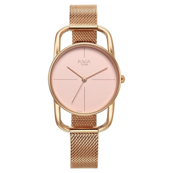 Titan Raga Chic Quartz Analog Pink Dial Metal Strap Watch for Women NT2696WM01 - Shop Authentic TITWOMWAT(s) from Maybrands - for as low as ₦200500! 