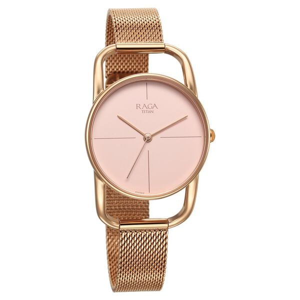 Titan Raga Chic Quartz Analog Pink Dial Metal Strap Watch for Women NT2696WM01 - Shop Authentic TITWOMWAT(s) from Maybrands - for as low as ₦200500! 
