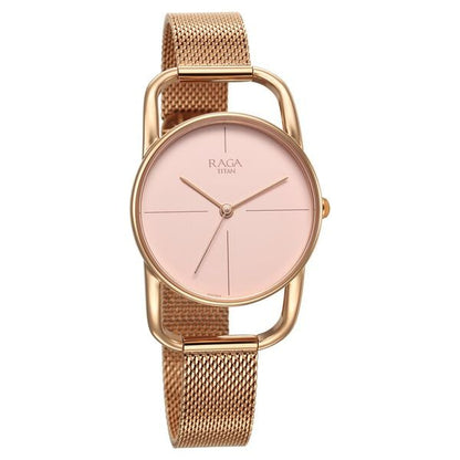 Titan Raga Chic Quartz Analog Pink Dial Metal Strap Watch for Women NT2696WM01 - Shop Authentic TITWOMWAT(s) from Maybrands - for as low as ₦200500! 