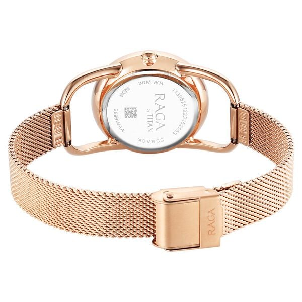 Titan Raga Chic Quartz Analog Pink Dial Metal Strap Watch for Women NT2696WM01 - Shop Authentic TITWOMWAT(s) from Maybrands - for as low as ₦200500! 