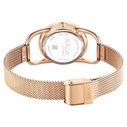 Titan Raga Chic Quartz Analog Pink Dial Metal Strap Watch for Women NT2696WM01 - Shop Authentic TITWOMWAT(s) from Maybrands - for as low as ₦200500! 
