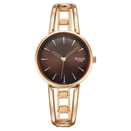 Titan Raga Afterglow Quartz Analog Brown Dial Rose Gold Metal Strap Watch For Women 2746WM01 - Shop Authentic TITWOMWAT(s) from Maybrands - for as low as ₦253500! 