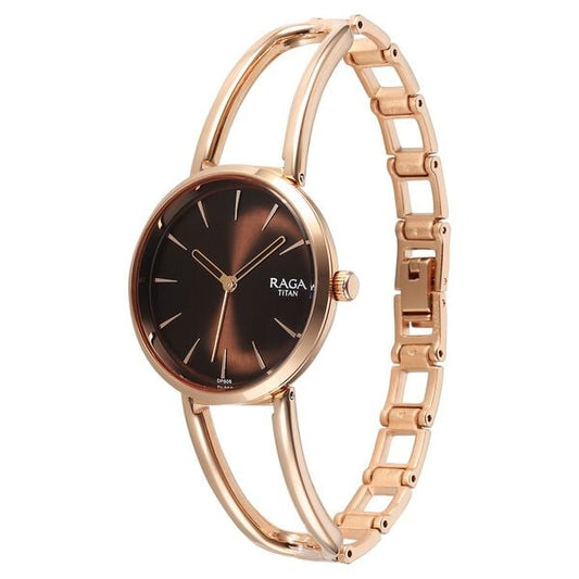 Titan Raga Afterglow Quartz Analog Brown Dial Rose Gold Metal Strap Watch For Women 2746WM01 - Shop Authentic TITWOMWAT(s) from Maybrands - for as low as ₦253500! 