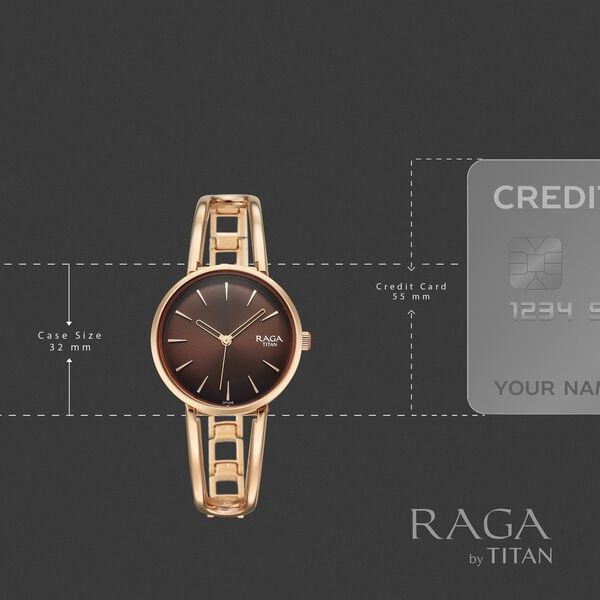 Titan Raga Afterglow Quartz Analog Brown Dial Rose Gold Metal Strap Watch For Women 2746WM01 - Shop Authentic TITWOMWAT(s) from Maybrands - for as low as ₦253500! 