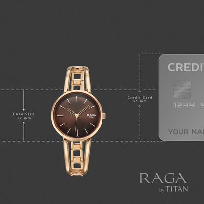 Titan Raga Afterglow Quartz Analog Brown Dial Rose Gold Metal Strap Watch For Women 2746WM01 - Shop Authentic TITWOMWAT(s) from Maybrands - for as low as ₦253500! 