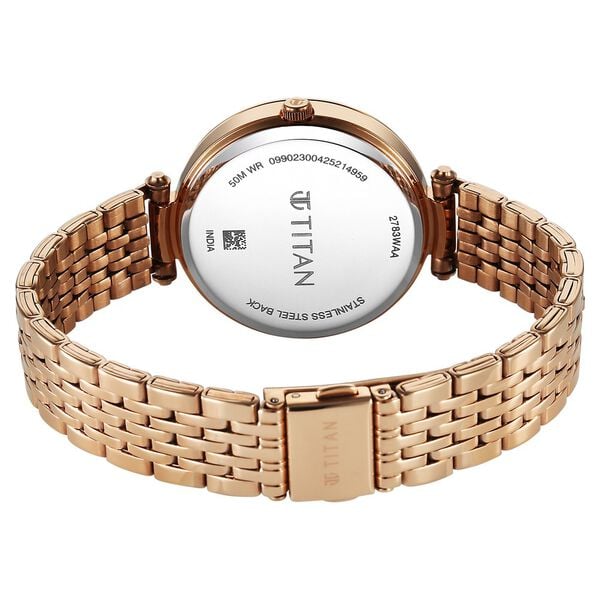 Titan Workwear Quartz Analog Brown Dial Rose Gold Colour Stainless Steel Strap Watch For Women NU2783WM01 - Shop Authentic TITWOMWAT(s) from Maybrands - for as low as ₦148000! 