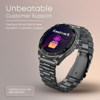 Fastrack Radiant FX1 Luxury Metal Smartwatch with 3.6 cm AMOLED Display, SingleSync BT Calling, Functional Crown 38123QM01 - Shop Authentic TITSMTWAT(s) from Maybrands - for as low as ₦107000! 