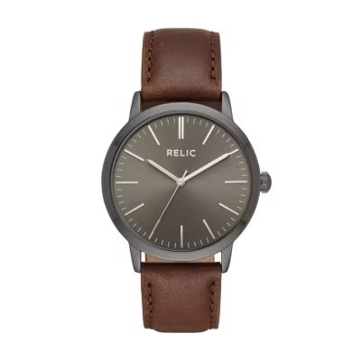 Relic By Fossil Mens Brown Leather Strap Watch Zr77300 - Shop Authentic RELMENWAT(s) from Maybrands - for as low as ₦150000! 