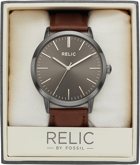 Relic By Fossil Mens Brown Leather Strap Watch Zr77300 - Shop Authentic RELMENWAT(s) from Maybrands - for as low as ₦150000! 