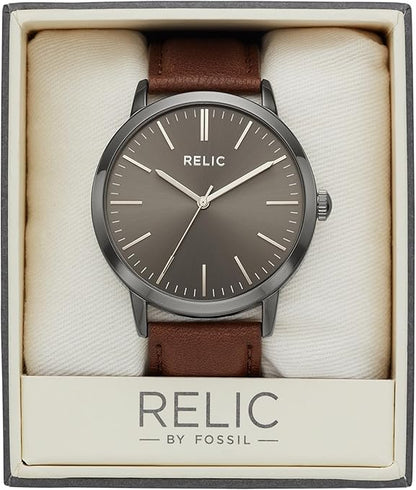 Relic By Fossil Mens Brown Leather Strap Watch Zr77300 - Shop Authentic RELMENWAT(s) from Maybrands - for as low as ₦150000! 