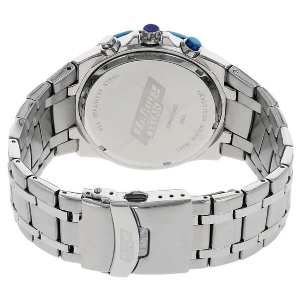 Titan Octane Quartz Chronograph Blue Dial Stainless Steel Strap Watch For Men NU90044KM03 - Shop Authentic TITMENWAT(s) from Maybrands - for as low as ₦369000! 