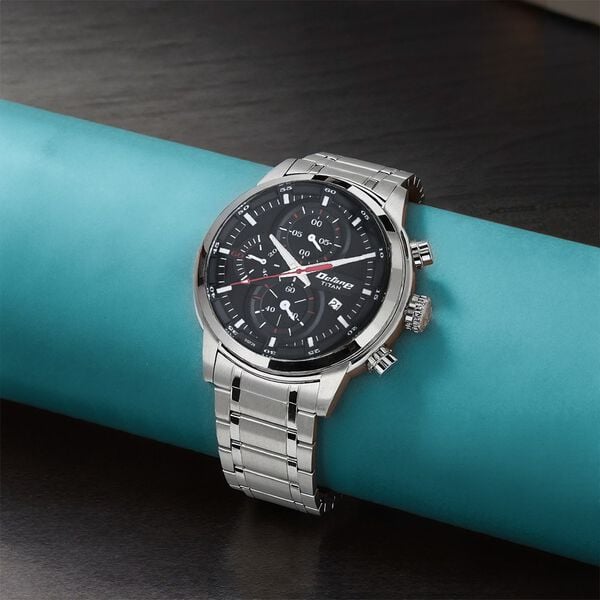 Titan Octane Chrono Black Dial Stainless Steel Strap watch for Men NU90086SM01 - Shop Authentic TITMENWAT(s) from Maybrands - for as low as ₦279500! 