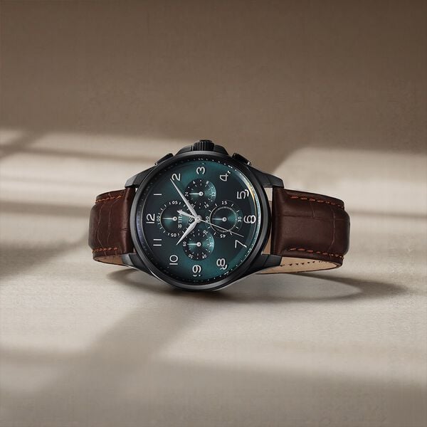 Titan Classic Chrono Blue Dial Quartz Multifunction Leather Strap watch for Men NT90169NL01 - Shop Authentic TITMENWAT(s) from Maybrands - for as low as ₦279500! 