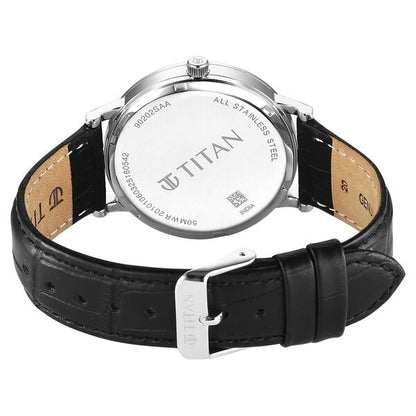 Titan Elegance Analog with Date by Hand and Dark Grey Dial Black Leather Strap Watch for Men 90202SL02 - Shop Authentic TITMENWAT(s) from Maybrands - for as low as ₦179000! 