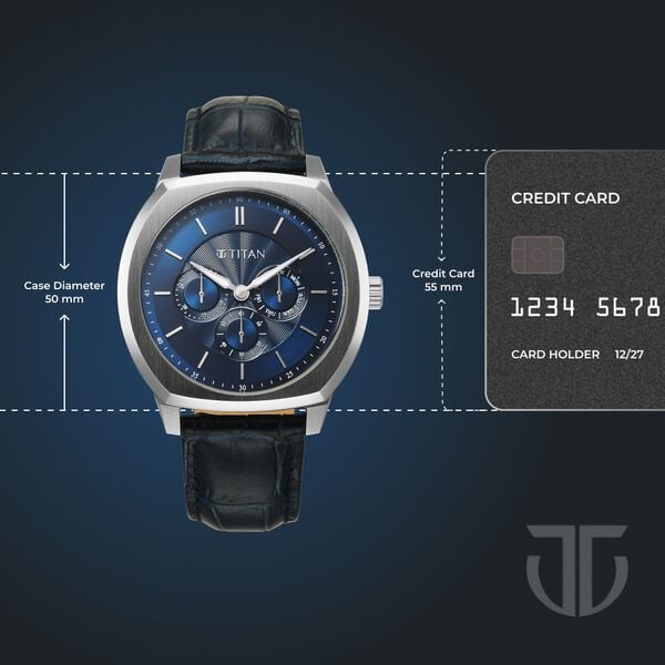 Titan Regalia Arc Analog with Day Date Second Subdial and Blue Dial Blue Leather Strap Watch for Men NU90213SL01 - Shop Authentic TITMENWAT(s) from Maybrands - for as low as ₦337500! 