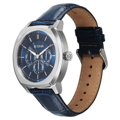 Titan Regalia Arc Analog with Day Date Second Subdial and Blue Dial Blue Leather Strap Watch for Men NU90213SL01 - Shop Authentic TITMENWAT(s) from Maybrands - for as low as ₦337500! 