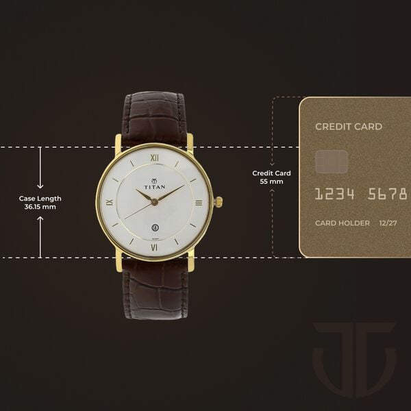 Titan Quartz Analog with Date White Dial Leather Strap Watch for Men NU9162YL01 - Shop Authentic TITMENWAT(s) from Maybrands - for as low as ₦158500! 