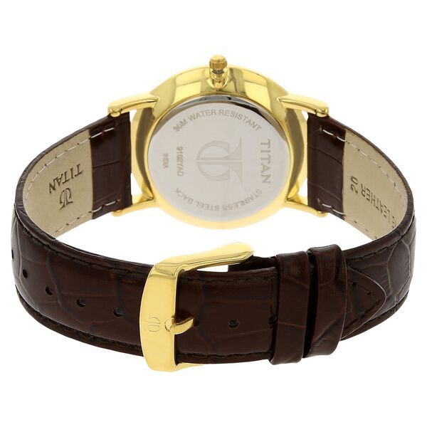 Titan Quartz Analog with Date White Dial Leather Strap Watch for Men NU9162YL01 - Shop Authentic TITMENWAT(s) from Maybrands - for as low as ₦158500! 