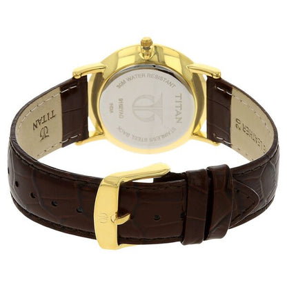 Titan Quartz Analog with Date White Dial Leather Strap Watch for Men NU9162YL01 - Shop Authentic TITMENWAT(s) from Maybrands - for as low as ₦158500! 
