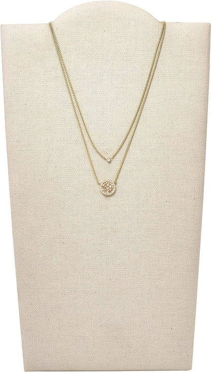 JF03253710-Fossil Duo Mosaic Gold-Tone Stainless Steel Necklace - Shop Authentic necklaces(s) from Maybrands - for as low as ₦66500! 