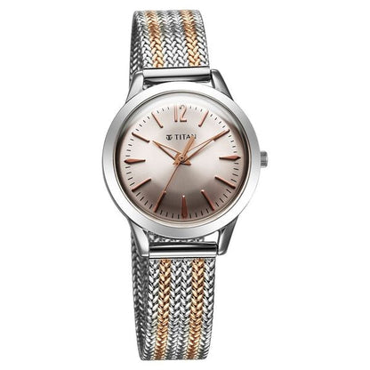 Titan Titan Timeless Urban Quartz Analog Pink Dial Metal Strap Watch For Women NU95287KM01 - Shop Authentic TITWOMWAT(s) from Maybrands - for as low as ₦248000! 