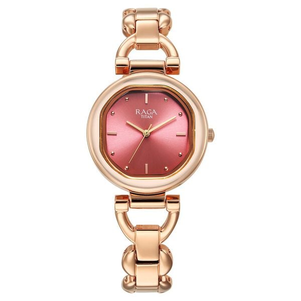 Titan Raga Showstopper Quartz Analog Pink Dial Metal Strap Watch For Women NT95301WM01 - Shop Authentic TITWOMWAT(s) from Maybrands - for as low as ₦158500! 