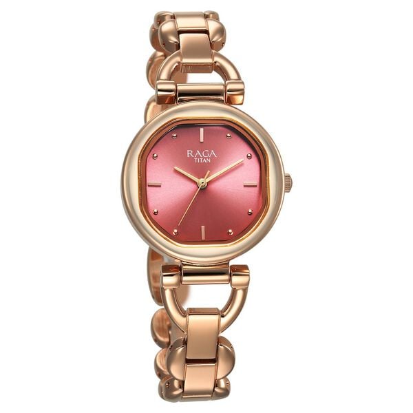 Titan Raga Showstopper Quartz Analog Pink Dial Metal Strap Watch For Women NT95301WM01 - Shop Authentic TITWOMWAT(s) from Maybrands - for as low as ₦158500! 