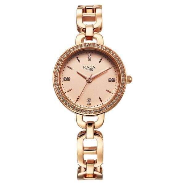 Titan Raga Showstopper Quartz Analog Rose Gold Dial Metal Strap Watch For Women NT95305WM01 - Shop Authentic TITWOMWAT(s) from Maybrands - for as low as ₦163500! 
