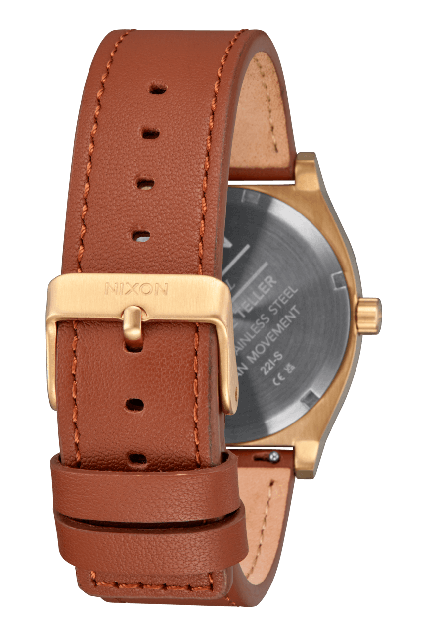 Nixon Time Teller Leather Watch | Light Gold / Sunray A13735168-00 - Shop Authentic Watches(s) from Maybrands - for as low as ₦251000! 