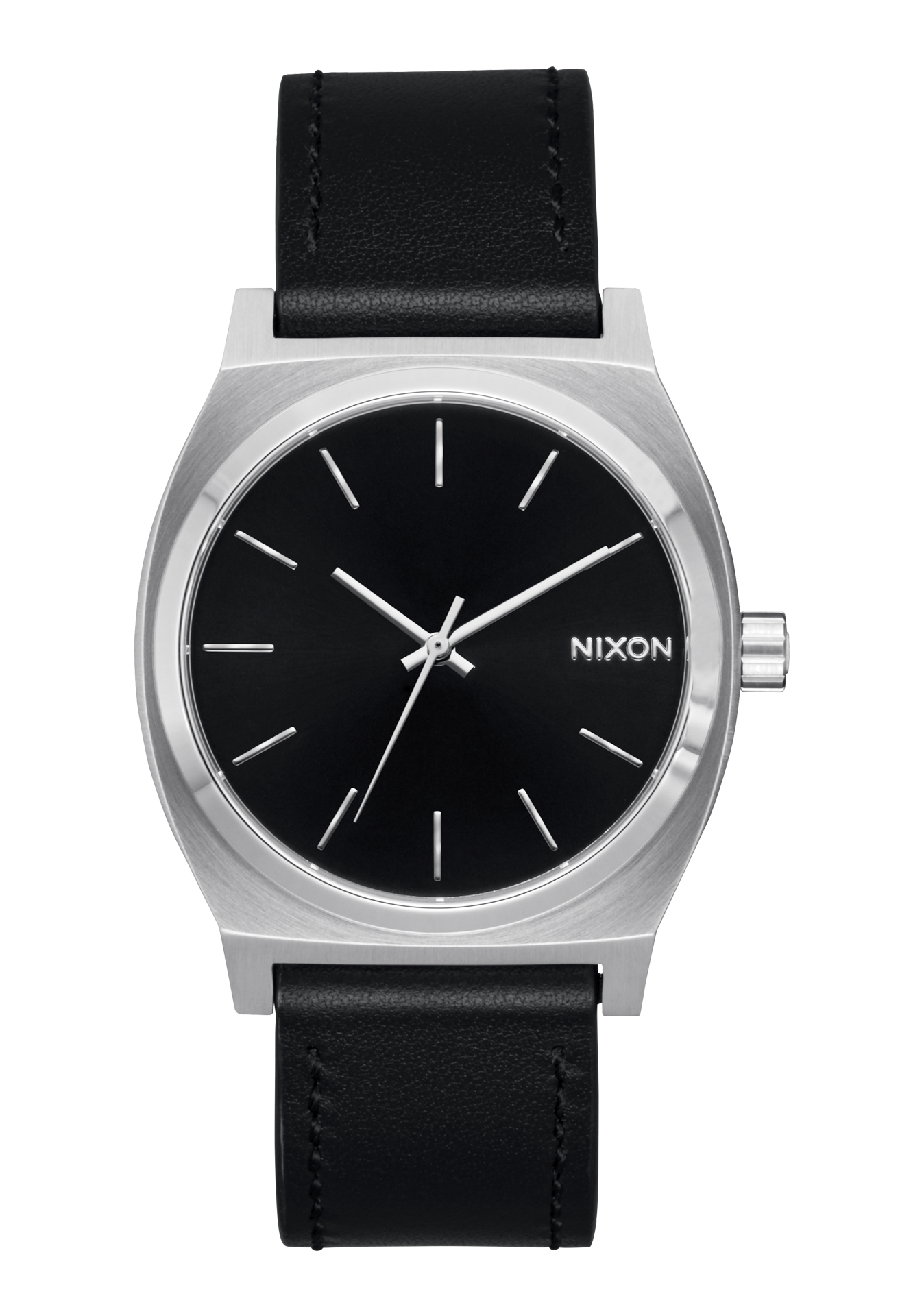 Nixon Time Teller Leather Watch | Silver / Black A1373625-00 - Shop Authentic Watches(s) from Maybrands - for as low as ₦251000! 