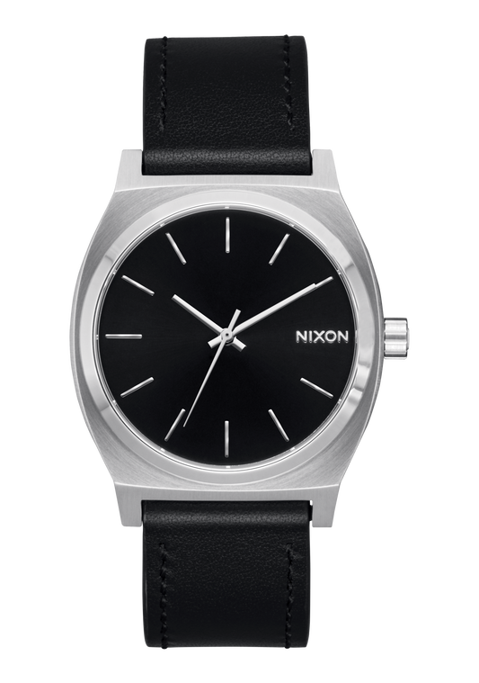 Nixon Time Teller Leather Watch | Silver / Black A1373625-00 - Shop Authentic Watches(s) from Maybrands - for as low as ₦251000! 