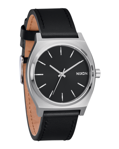 Nixon Time Teller Leather Watch | Silver / Black A1373625-00 - Shop Authentic Watches(s) from Maybrands - for as low as ₦251000! 