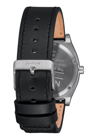 Nixon Time Teller Leather Watch | Silver / Black A1373625-00 - Shop Authentic Watches(s) from Maybrands - for as low as ₦251000! 