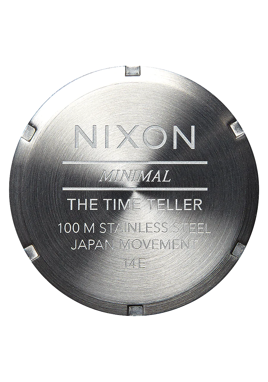 Nixon Time Teller Leather Watch | Silver / Black A1373625-00 - Shop Authentic Watches(s) from Maybrands - for as low as ₦251000! 