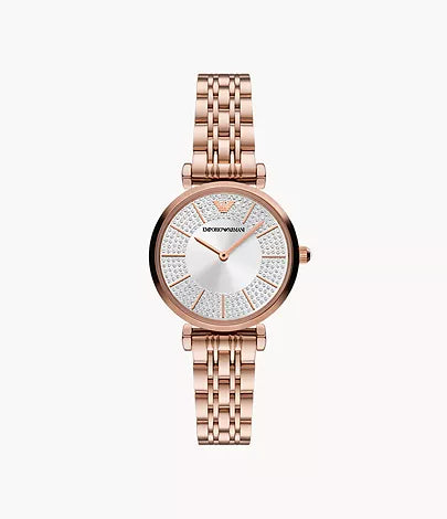 AR11446-Emporio Armani Two-Hand Rose Gold-Tone Stainless Steel Watch for Women - Shop Authentic watches(s) from Maybrands - for as low as ₦543500! 