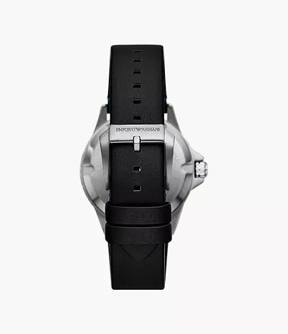 AR11516 - Emporio Armani Three-Hand Date Black Leather Watch - Shop Authentic watch(s) from Maybrands - for as low as ₦392000! 