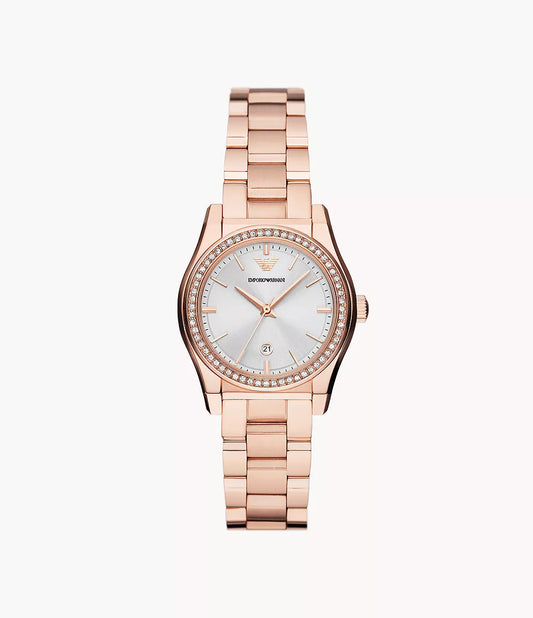 Emporio Armani Three-Hand Date Rose Gold-Tone Stainless Steel Watch AR11558 - Shop Authentic Watches(s) from Maybrands - for as low as ₦612500! 